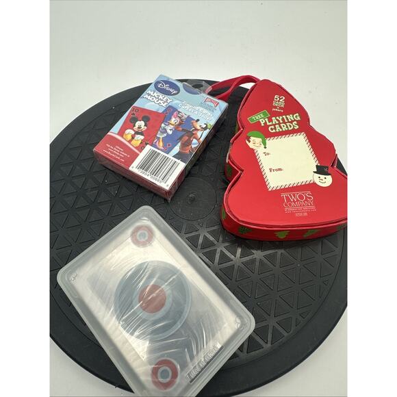 Lot Of 3 Vintage Sealed Playing Cards. Invisible Xmas Tree Mickey - Picture 2 of 3